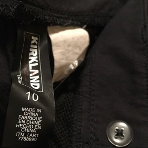 Lot of 2 Kirkland black travel pant size 10